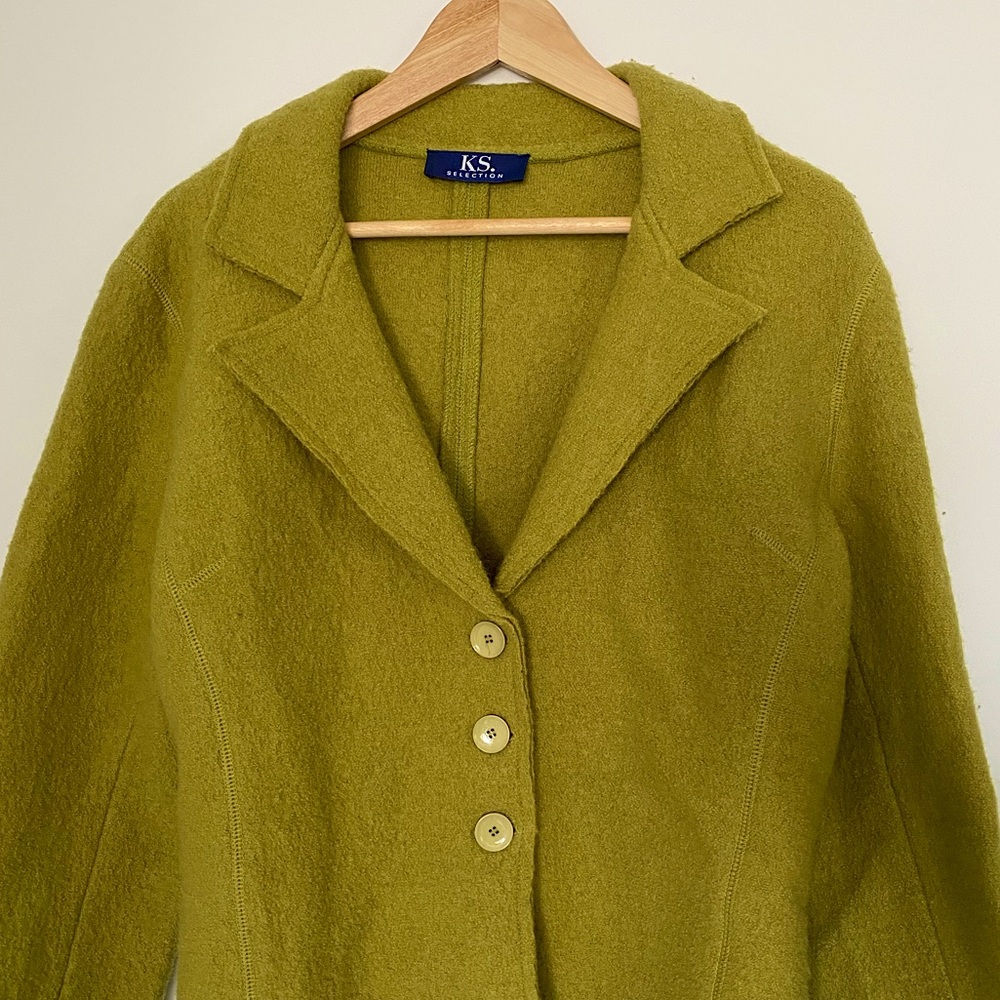 Green wool jacket